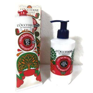L'Occitane Limited Edition Powdered Shea Hand Cream & Rich Body Lotion NEW